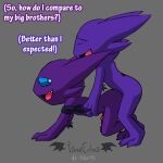  2boys anal anal_penetration anal_sex closed_eyes doggy_position male male/male male_only nintendo open_mouth penis pokemon sableye sex tongue vibrant_echoes yaoi 