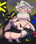  2_girls belly_button big_ass big_breasts blush breasts bubble_ass bubble_butt callie_(splatoon) cousins embarrassed forced_exposure huge_ass huge_breasts incest inkling looking_at_viewer marie_(splatoon) mechspazer nintendo no_panties pulling_down_pants pussy sexy sexy_ass sexy_body sexy_breasts short_dress smelly_ass smelly_pussy smug smug_expression splatoon splatoon_3 squatting squid_sisters stomach surprised tagme thick_thighs 