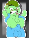 anal anal_sex anthro balls capreoline cervid duo erection flippy_(htf) fur genitals green_body green_fur happy_tree_friends humanoid_genitalia humanoid_penis jerseydevil lumpy_(htf) male male/male male_penetrated male_penetrating male_penetrating_male mammal moose nude penetration penis sex simple_background ursid