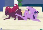  alicorn anthro ass ass_to_ass broken_horn couch couch_sex dildo double_dildo fab3716 lesbian_sex my_little_pony open_legs sex_toy tempest_shadow_(mlp) twilight_sparkle yuri 