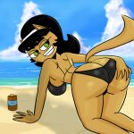 all_fours beach bikini kitty_katswell nickelodeon oil t.u.f.f._puppy tagme