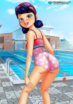 1_girl 1girl bbmbbf marinette_cheng marinette_dupain-cheng miraculous_ladybug older older_female palcomix pool solo solo_female swimming_pool swimsuit teen teenage_girl young_adult young_adult_female