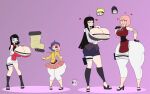  2_boys 2_girls black_hair boruto:_naruto_next_generations breast_expansion butt_expansion clones da-fuze gigantic_ass gigantic_breasts glasses himawari_uzumaki hinata_hyuuga mind_control naruto_uzumaki pink_hair sakura_haruno sarada_uchiha sasuke_uchiha transformation 