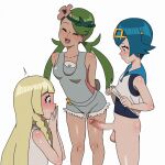  futanari greko_(artist) lana lillie_(pokemon) mallow_(pokemon) pokemon 