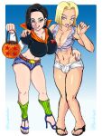 1boy 1girl air_fellatio android android_17 android_18 ball_bulge balls_under_clothes bimbo blonde_female blonde_hair breasts brother_and_sister bulge cleavage cosplay crossdressing crossplay curvy dark_hair darm_engine denim_shorts dragon_ball dragon_ball_z eyeshadow fellatio_gesture female_android_17 femboy girly halloween high_heels hoop_earrings huge_breasts licking_lips lipstick makeup male no_eyewear penis_bulge penis_under_clothes shorts siblings stockings tan_line thick_thighs thighs trap trick_or_treat twins wide_hips