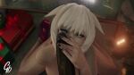  1boy 1girl 3d ahegao bbc big_black_cock big_breasts bouncing_ass bouncing_breasts bubble_butt dark-skinned_male deepthroat fellatio final_fantasy generalbutch interracial male/female male_pov moaning piledriver_position thick_thighs vaginal vaginal_penetration video white_eyes white_hair y&#039;shtola y&#039;shtola_rhul 