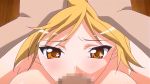 animated animated_gif blonde_hair breasts censored fellatio female gif hand_on_head ichinose_riko irrumatio oral penis pov ran_sem yellow_eyes