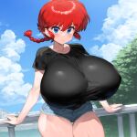 huge_breasts plusmolfa pony_tail ranma-chan ranma_1/2 ranma_saotome red_hair