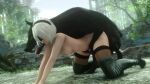  1boy 1girl beastiality big_breasts big_penis black_dog blindfold bouncing_ass bouncing_breasts bubble_butt canine canine_penis dog dog_penis doggy_position from_behind knot moaning nier nier:_automata nier_(series) noname55 stockings thick_thighs vaginal_penetration white_hair yorha_no._2_type_b 