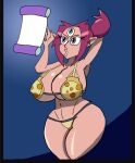  1girl aged_up big_ass big_breasts bikini blue_eyes boscha disney female_only gooeyblob hourglass_figure huge_ass huge_breasts hyper_ass hyper_breasts magic_user red_hair scroll smooth_skin tagme the_owl_house three_eyes triclops 