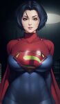  1girl ai_generated big_breasts breasts curvy curvy_female curvy_figure dc dc_comics dceu looking_at_viewer sasha_calle supergirl superman_(series) the_flash_(film) thick thick_thighs warner_brothers 