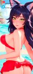 ahri ahri_(league_of_legends) ass bikini_bottom league_of_legends pool_party_series