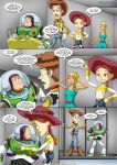  barbie bbmbbf blast_from_the_past buzz_lightyear comic jessie jessie_(toy_story) palcomix toon.wtf toy_story woody_pride 