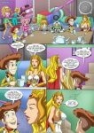  80s barbie bbmbbf blast_from_the_past breasts buzz_lightyear comic crossover dialogue disney jem jessie jessie_(toy_story) palcomix pixar rainbow_brite_(character) she-ra toon.wtf toy_story woody_pride 