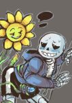 2boys 2d 2d_(artwork) against_wall animated_skeleton blue_blush blue_penis blush bottom_sans clothed clothing digital_media_(artwork) duo ectopenis flowans flower flowey_the_flower flowsans grey_background imminent_sex interspecies male male/male male_only monster monster_boy penis plant plant_penis plant_tentacle sans sans_(undertale) seme_flowey sex simple_background skeleton submissive sweat tentacle tentacle_around_penis tentacle_on_male tentaclejob top_flowey uke_sans undead undertale undertale_(series) unknown_artist video_game_character video_games vine_tentacles vinejob vines yaoi yellow_flower