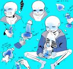  1boy 2021 2d 2d_(artwork) animated_skeleton biting_clothes biting_shirt black_censor_bar blue_background blue_blush blue_hoodie blue_jacket blue_penis blush blush_lines bone bottom_sans censor_bar censored_penis clothed cum cyan_background digital_media_(artwork) ectopenis ectoplasm ejaculating_on_self ejaculation english_text fingering fingering_self fontcest genitals handjob hooded_jacket hoodie humanoid jacket jerking_off male male_only masturbation moaning moaning_in_pleasure monster monster_boy object_insertion papysans penile_masturbation penis pixiv_id_3871107 sans sans_(undertale) simple_background skeleton socks solid_color_background solo submissive text uke_sans undertale undertale_(series) video_game_character video_games 