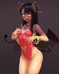 1girl cosplay dark_skin demon_tail female_only heart_cutout highleg ijiranaide_nagatoro-san nagatoro nagatoro_hayase small_breasts solo_female spade_tail tagme wings