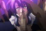  animated_gif blush censored deepthroat fellatio female gangbang gif green_eyes hair_grab kangoku_senkan kneeling long_hair maid oral penis prostitution purple_hair rape screen_capture sucking 