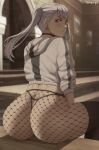 1girl ass ass_focus black_clover female_only fishnets noelle_silva rear_view shexyo