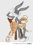 bugs_bunny chair female half_clothed hetero lagomorph lola_bunny looney_tunes male pussy rabbit space_jam spank spanked spanking unknown_artist warner_brothers