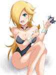  1girl alluring big_breasts blonde_hair blue_eyes cleavage female_only legs mario_(series) nintendo playboy_bunny_leotard playboy_leotard princess_rosalina rosalina super_mario_bros. yassrosalina 