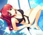 amazuyu_tatsuki barefoot bikini brown_eyes female kousaka_tamaki long_hair red_hair redhead swimsuit to_heart_2