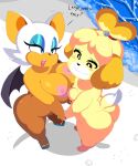 animal_crossing crossover dat_ass dream-cassette isabelle_(animal_crossing) nintendo nipples nude rouge_the_bat sega sonic_the_hedgehog_(series) tagme