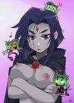 beast_boy breasts cartoon_network cloak dc_comics dc_comics delux garfield_logan mostly_nude nipples rachel_roth raven_(dc) tagme teen_titans teen_titans_go