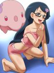 awa barefoot feet glasses makomo_(pokemon) munna pokemon pokemon_(game) pokemon_black_and_white pokemon_bw