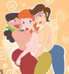  ass big_ass blush breast_press breasts charlene_doofenshmirtz crazedg disney earrings glasses huge_ass huge_breasts hugging large_ass large_breasts lesbian linda_flynn-fletcher looking_at_another looking_at_each_other phineas_and_ferb sideboob topless vivian_garcia-shapiro yuri 