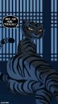 1girl anthro big_ass big_ass black_panties catgirl dreamworks furry glowing_eyes kung_fu_panda laying_down laying_on_side lying master_tigress panties pilopio thick_thighs tiger tigress topless