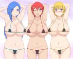  ;d armpits arms_behind_back bad_anatomy beautiful bikini blonde_hair blue_hair blush breasts cleavage embarrassed exhibitionism flamberge_(kirby) francisca_(kirby) fuckable hot huge_breasts human humanized insanely_hot kirby:_star_allies kirby_(series) long_hair looking_at_viewer micro_bikini midriff navel nintendo one_eye_closed open_mouth pubic_hair public_indecency purple_eyes raigarasu red_hair sexy short_hair siblings sisters smile swimsuit three_mage_generals wink zan_partizanne 