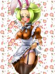  animal_ears bel_(pokemon) bell_(pokemon) bianca_(pokemon) blonde_hair blush boris_(noborhys) breasts bunny_ears creatures_(company) dress female game_freak green_eyes humans_of_pokemon large_breasts nintendo open_mouth panties pink_panties pixiv_thumbnail pokemon pokemon_(anime) pokemon_(game) pokemon_black_2_&amp;_white_2 pokemon_black_and_white pokemon_bw pokemon_bw2 porkyman resized short_hair skirt skirt_lift solo sweatdrop thighhighs underwear waitress yellow_hair 