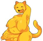  1futa big_belly big_breasts big_penis drretro_(regretevator) floating_head freaktypeshi furry furry_futa futa_only futanari penis_out plump regretevator roblox solo_futa yellow_fur 