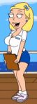 2d_animation american_dad becky_arangino blonde_hair boat bouncing_breasts breasts edit gif loop looping_animation night_sky oar reverse_outfit