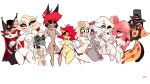 1_eye 5boys 5girls alastor_(hazbin_hotel) angel_dust_(hazbin_hotel) anthro balls big_breasts bigmantis black_body black_hair blonde_hair bomb bottom_heavy breasts casual cat cervid cervine charlie_morningstar_(hazbin_hotel) chastity_cage cherri_bomb_(hazbin_hotel) collar cyclops dark_skin deer demon fangs felid feline female female/female female_domination femboy femboy_on_female femdom gas_mask genitals girly group hat hazbin_hotel horns hourglass_figure humanoid husk_(hazbin_hotel) katie_killjoy_(hazbin_hotel) large_breasts male male/female malesub mask moth multiple_boys multiple_girls niffty_(hazbin_hotel) nipples nude nude_female nude_male open_mouth open_smile pale_skin penis pink_fur pink_hair purple_body pussy red_eyes red_hair reptile sir_pentious_(hazbin_hotel) snake spider straight submissive submissive_male tagme teeth thick_thighs tom_trench_(hazbin_hotel) tongue tongue_out top_heavy two_tone_fur two_tone_hair vaggie_(hazbin_hotel) vivienne_medrano vivziepop white_background white_fur white_hair wide_hips yuri