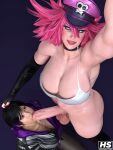  1futa 1girl athletic_female big_breasts black_and_purple_hair capcom clothed_female_bottomless_futa duo_gale fellatio female_abs final_fight fit_female futanari futanari_on_female hagiwara_studio namco oral pink_hair poison_(final_fight) reina_(tekken) reina_mishima street_fighter street_fighter_x_tekken tekken twitter x 