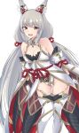  1girl absurd_res alluring animal_ears cat_ears cat_girl high_res latte leotard long_hair nia nia_(blade)_(xenoblade) nia_(xenoblade) nintendo simple_background very_long_hair white_background xenoblade_(series) xenoblade_chronicles_2 