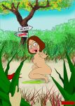  bathing_suit blush embarrassing erect_nipples family_guy fotoshopaholic looking_at_viewer meg_griffin nude_female outdoor_nudity shocked_expression spying urinating voyeur 