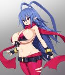  big_breasts big_breasts bikini bikini_top blue_hair breasts disgaea genderswap genderswap genderswap_(mtf) gigantic_breasts hips huge_breasts laharl long_hair sawati 