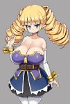  archer_(disgaea) big_breasts big_breasts blonde_hair blue_eyes breasts cleavage disgaea elf_ears huge_breasts looking_at_viewer pointy_ears sawati 