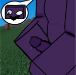  1male blocky_body freak_(regretevator) masturbation precum precum_on_penis purple_body purple_skin regretevator roblox roblox_game robloxian 