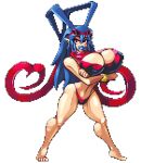  big_breasts big_breasts bikini bimbo bimbofied bitch blue_hair breasts cleavage disgaea disgaea_d2 genderswap genderswap genderswap_(mtf) horny huge_breasts laharl laharl-chan long_hair looking_at_viewer milf sexy slut string_bikini whore 