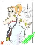  armlet ass ass_focus bracelet chrono_trigger crossbow high_ponytail kowaina.scary marle marle_(chrono_trigger) necklace orange_hair ponytail 