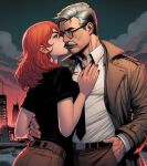 age_difference ai_edit ai_generated barbara_gordon batgirl batman_(series) dc_comics father_&_daughter freckles incest james_gordon long_hair older_male older_man_and_younger_woman red_hair redhead younger_female