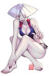  1girl 1girl a.k.i. a.k.i._(street_fighter) albino art bikini calvinsims capcom cleavage legs pinup pinup_pose street_fighter street_fighter_6 street_fighter_vi twitter watermark white_hair 