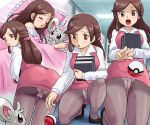  1girl ass bed book brown_eyes brown_hair cameltoe clerk_(pokemon) crotch_seam half_updo kneeling minccino npc npc_trainer office_lady office_lady_(pokemon) panties panties_under_pantyhose pantyhose pantyshot pantyshot_(kneeling) pencil_skirt pillow poke_ball pokemoa pokemon pokemon_(game) pokemon_black_and_white pokemon_bw skirt sleeping soara sweatdrop tears thighs underwear upskirt 