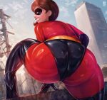  1girl androjuniarto ass big_ass bodysuit brown_hair bubble_butt cartoon_milf climbing clothed_female clothing dat_ass dumptruck_ass fat_ass female_focus female_only helen_parr huge_ass insanely_hot large_ass looking_at_viewer looking_back mask mature mature_female milf sexy sexy_ass sexy_body sexy_milf short_hair smelly_ass solo_female solo_focus sweat the_incredibles thick_ass thick_thighs wide_hips 