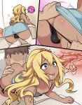 2boys agawa_ryou anal black_thong blonde_hair blue_eyes contact_lens dark-skinned_femboy dark-skinned_male denim_skirt femboy grabbing_ass hand_on_ass kirihara_tatsugoro_torayasu light-skinned_male pulling_skirt_up pulling_thong_down ryo_agawa stockings tank_top thong tongue tongue_in_anus white_thighhighs wig yaoi