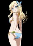 bikini blonde_hair blue_eyes boku_wa_tomodachi_ga_sukunai kashiwazaki_sena samthemanabbott sena_kashiwazaki sideboob wedgie